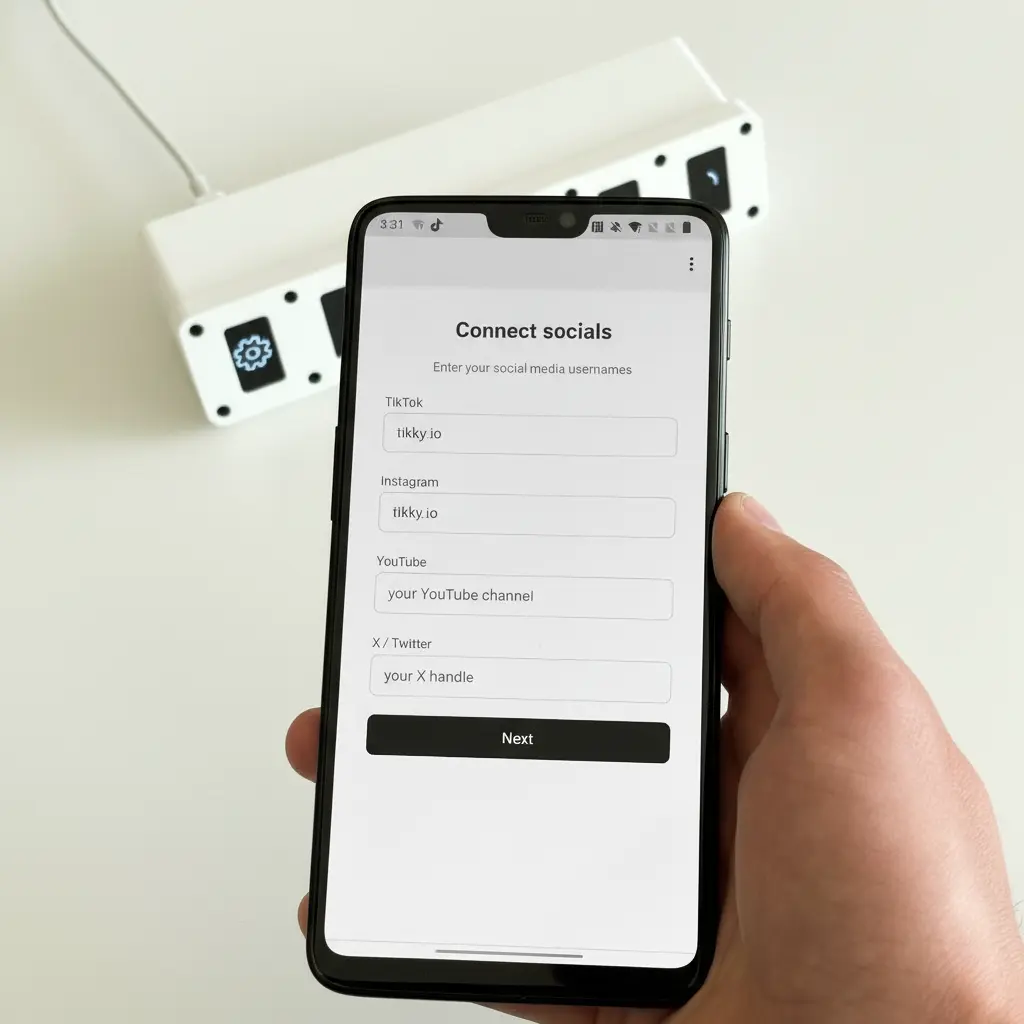 Phone pairing Tikky via QR code