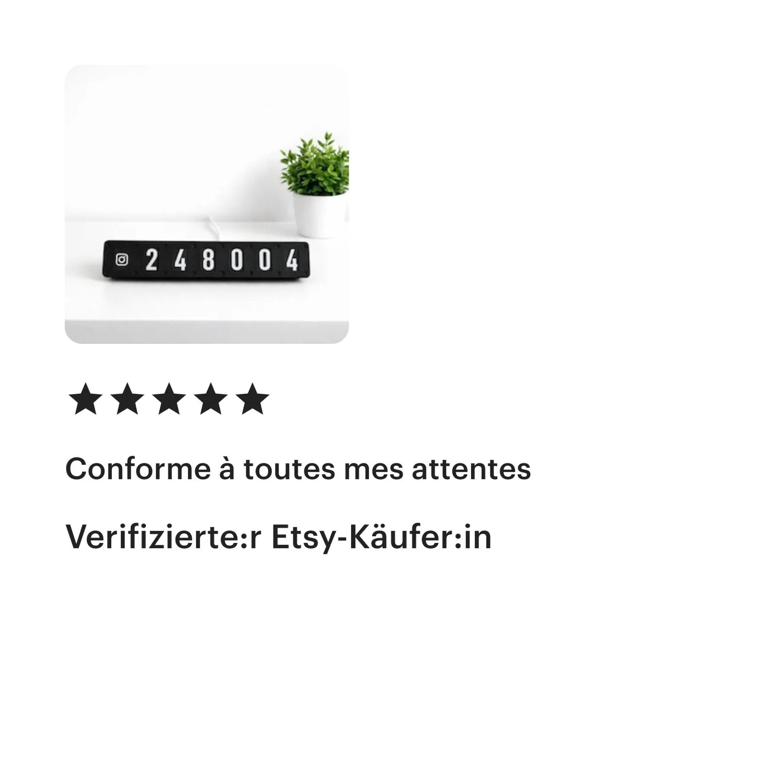 Screenshot of an Etsy review for Tikky