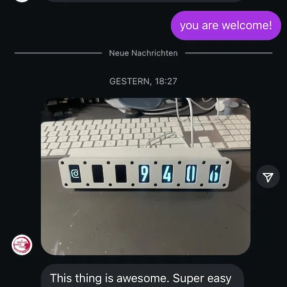 Instagram review screenshot: Tikky in use