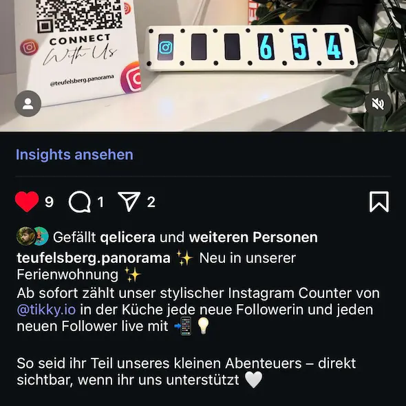 Instagram review screenshot: Tikky in use