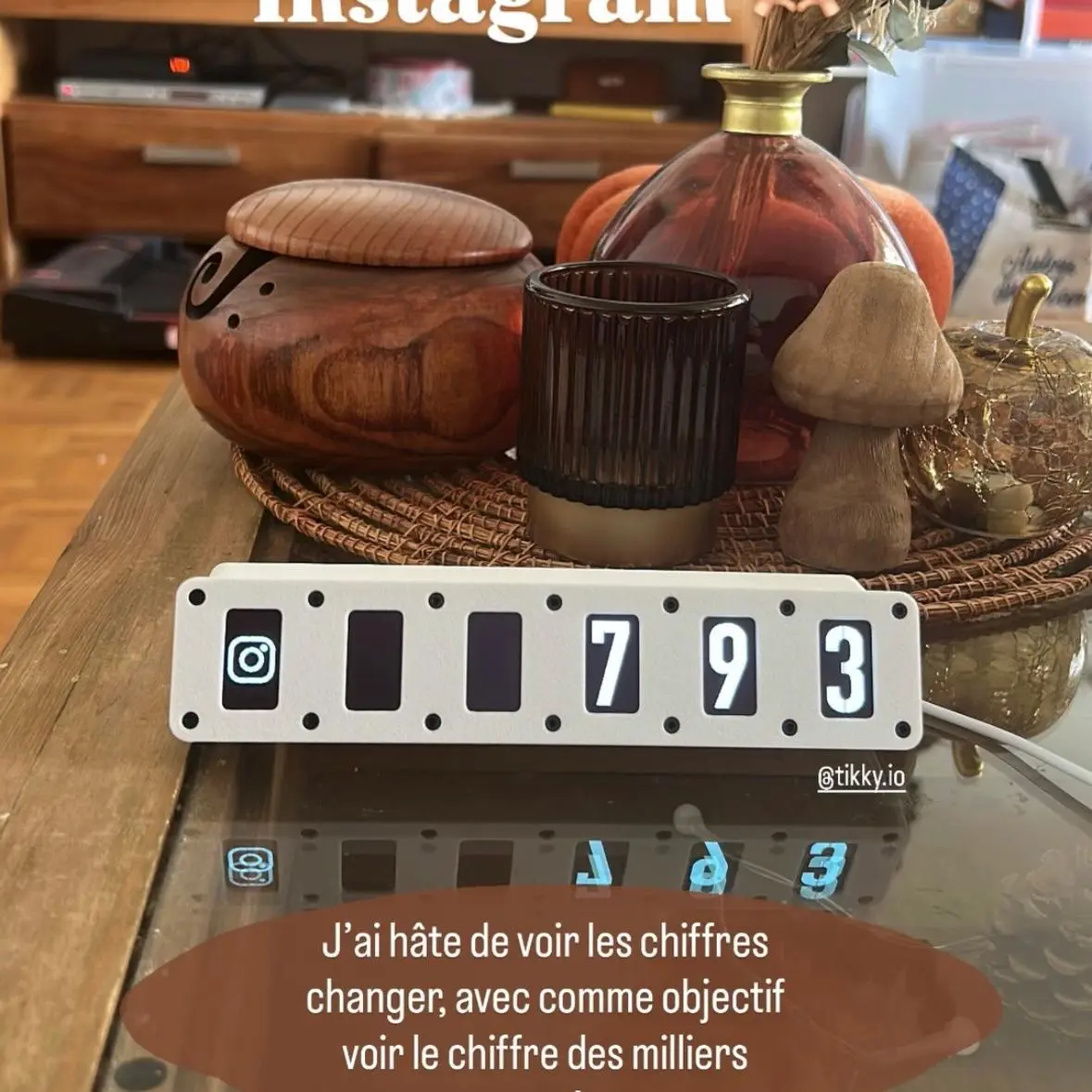 Instagram review screenshot: Tikky in use