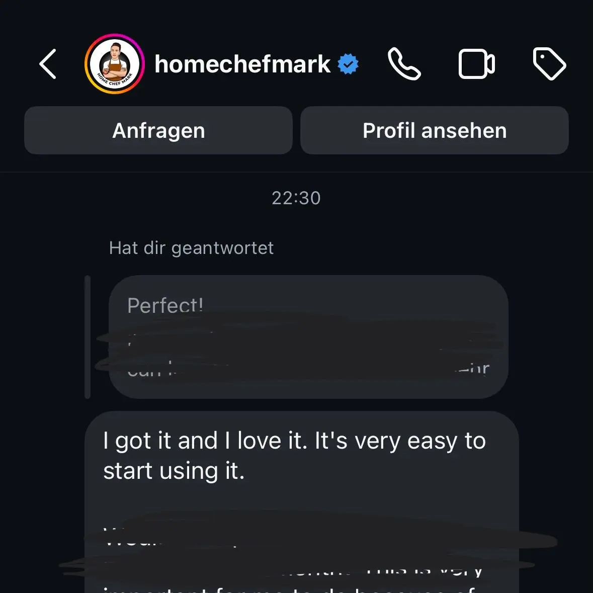 Instagram review screenshot: Tikky in use